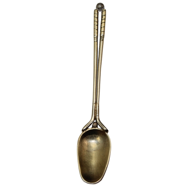 1889 Edinburgh Sterling Silver Two Golf Clubs with Balls Spoon