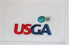 Jake Knapp Signed 2024 US Open at Pinehurst Embroidered Flag BAS #AD54722