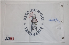 Jake Knapp Signed 2024 US Open at Pinehurst Embroidered Flag BAS #AD54722