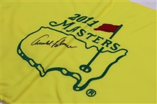 Arnold Palmer Signed 2011 Masters Tournament Embroidered Flag JSA ALOA