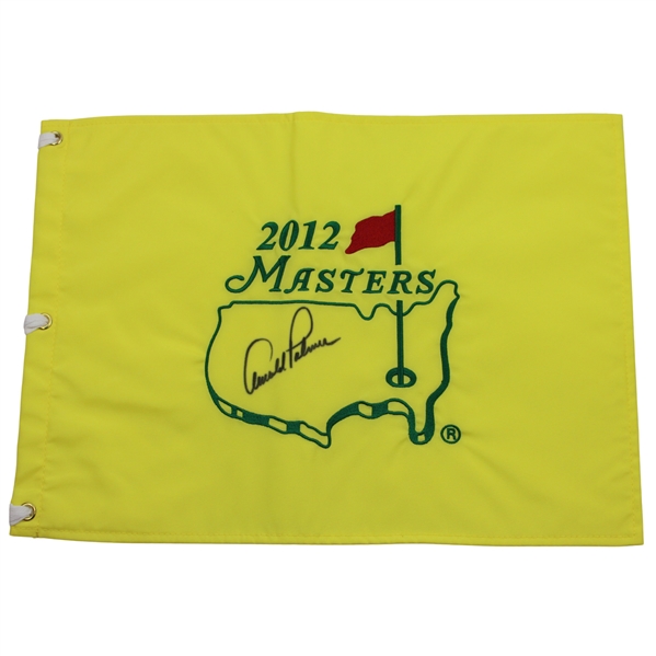 Arnold Palmer Signed 2012 Masters Tournament Embroidered Flag JSA ALOA