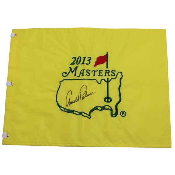 Arnold Palmer Signed 2013 Masters Tournament Embroidered Flag JSA ALOA
