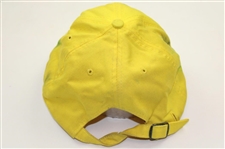 Seve, Coody & others Multi-Signed Masters Yellow Litter Caddy Hat JSA ALOA