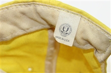 Seve, Coody & others Multi-Signed Masters Yellow Litter Caddy Hat JSA ALOA