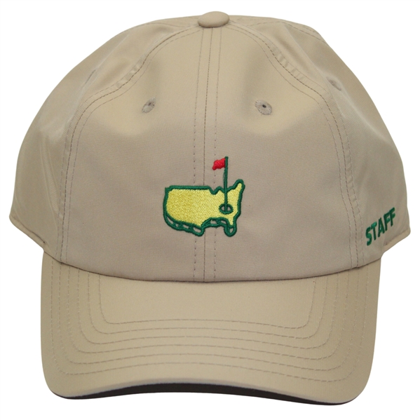 Masters Tournament Embroidered Logo Khaki STAFF Performance Hat