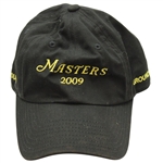 Three (3) 2009 Masters Tournament Black GROUNDS Hats