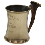 1911 Pawtucket Golf Club Antler Trophy Stein Won by Elmer E. Wynn