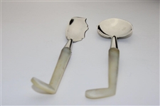 Sterling Spoon And Butter Knife With Pearl Handles In Original Fitted Case