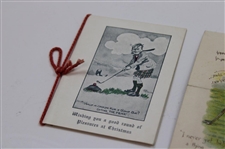 Group of Victorian Golf Christmas Cards
