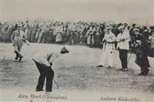 Open Championship Postcard With 1902 Champion Sandy Herd