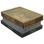 Group Of 3 Original Golf Clothes Boxes With Outstanding  Golf Scenes To Covers