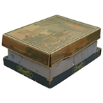 Group Of 3 Original Golf Clothes Boxes With Outstanding  Golf Scenes To Covers