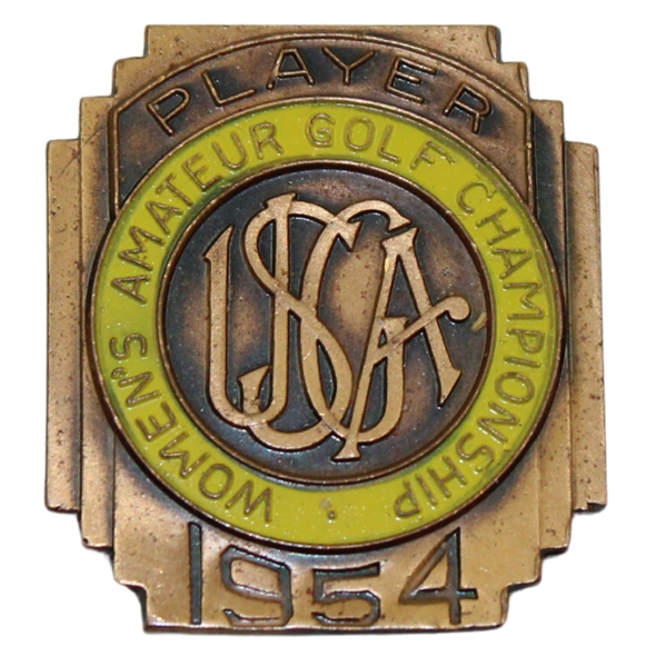 1954 US Womens Amateur at Allegheny CC Contestant Badge - Barbara Romack Winner