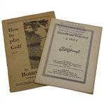 Group of Two (2) Bobby Jones first edition Instructional pamphlets