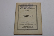 Group of Two (2) Bobby Jones first edition Instructional pamphlets