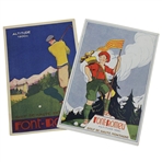 Lot of Two (2) 1920’s French advertising postcards for Font -Romeu
