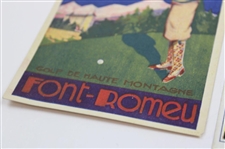 Lot of Two (2) 1920’s French advertising postcards for Font -Romeu