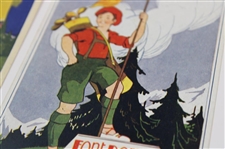 Lot of Two (2) 1920’s French advertising postcards for Font -Romeu