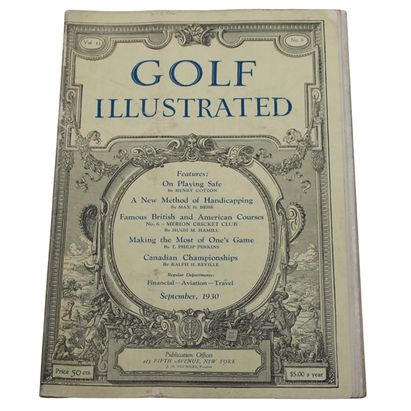 September 1930 Golf Illustrated Magazine Merion Cricket Club Issue