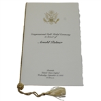 Arnold Palmer Signed 2012 Thank You Card & Program from 2012 Congressional Gold Medal Presentation JSA ALOA
