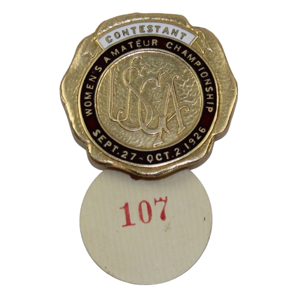 1926 USGA Women’s Amateur Championship at Merion Cricket Club Contestant Badge