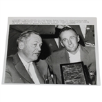 Bobby Jones Presents Masters Winners Plaque to Art Wall Press Photo