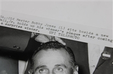 Bobby Jones Presents Masters Winners Plaque to Art Wall Press Photo