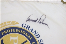 Arnold Palmer & Jack Nicklaus Signed Grand Slam of Golf Screen Flag JSA ALOA