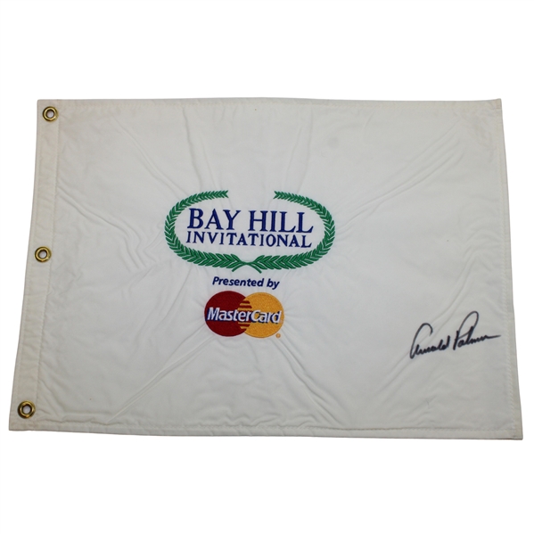 Arnold Palmer Signed Invitational at Bay Hill Embroidered Flag JSA ALOA