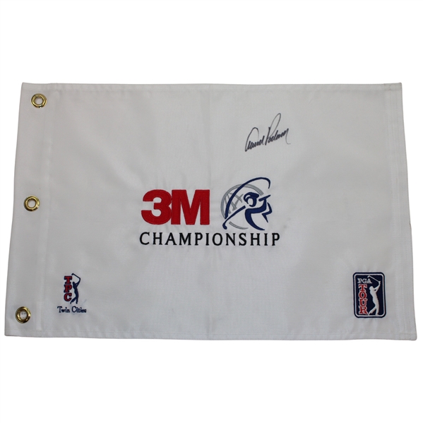 Arnold Palmer Signed 3M Championship at TPC Twin Cities Embroidered Flag JSA ALOA