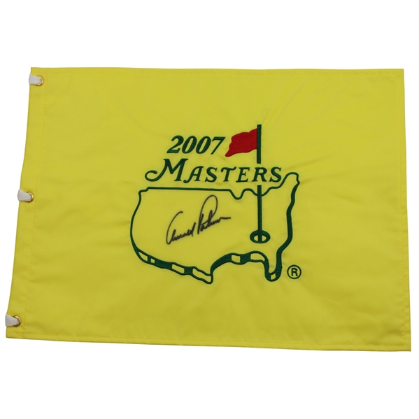 Arnold Palmer Signed 2007 Masters Embroidered Flag JSA ALOA