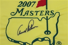 Arnold Palmer Signed 2007 Masters Embroidered Flag JSA ALOA