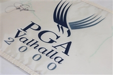 Jack Nicklaus Signed 2000 PGA at Valhalla White Screen Flag JSA ALOA