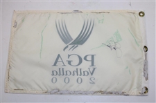 Jack Nicklaus Signed 2000 PGA at Valhalla White Screen Flag JSA ALOA