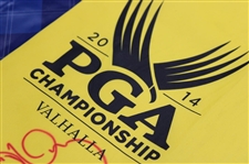 Rory McIlroy Signed 2014 PGA Championship at Valhalla Screen Flag JSA #L39837