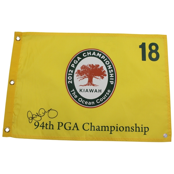 Rory McIlroy Signed 2012 PGA at Kiawah Ocean Course Embroidered Yellow Flag JSA ALOA