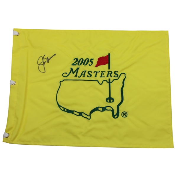 Jack Nicklaus Signed 2005 Masters Tournament Embroidered Flag JSA ALOA