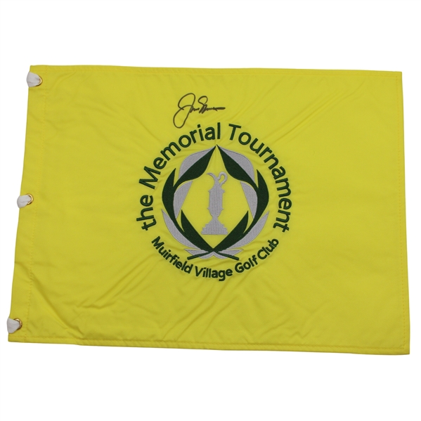 Jack Nicklaus Signed Undated The Memorial at Muirfield Embroidered Flag JSA ALOA