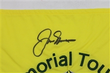 Jack Nicklaus Signed Undated The Memorial at Muirfield Embroidered Flag JSA ALOA