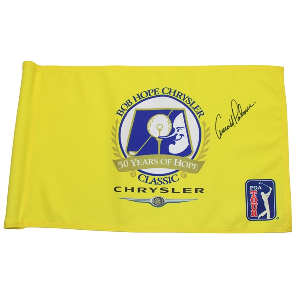Arnold Palmer Signed Bob Hope Chrysler Classic Course Flown Flag JSA ALOA