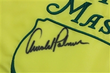Arnold Palmer Signed 2012 Masters Tournament Embroidered Flag JSA ALOA