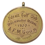 1927 Edzell Golf Club Dalhousie M.E. Monsoon Meet 9 Karat Gold Medal Won by A. F. M Guild 