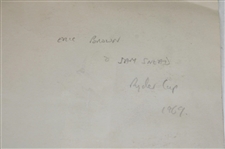 Sam Snead Signed 1969 Ryder Cup Captains Trophy After Concession Original Press Photo JSA ALOA