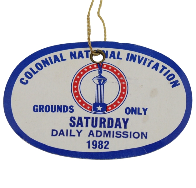 1982 Colonial National Invitation Saturday Ticket - Nicklaus Win #71