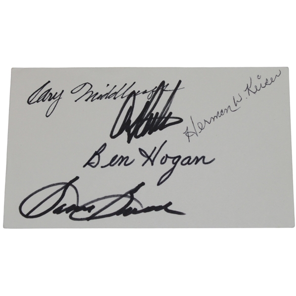 Snead, Middlecoff, Keiser, Hogan & Stadler Signed Cut JSA #X67632