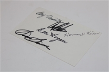 Snead, Middlecoff, Keiser, Hogan & Stadler Signed Cut JSA #X67632