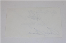 Snead, Middlecoff, Keiser, Hogan & Stadler Signed Cut JSA #X67632