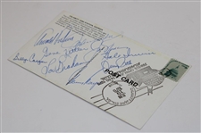 Palmer, Nicklaus, Irwin, Player, Casper, Miller, Littler, Graham, & Pate Signed Calamity Jane Postcard JSA ALOA