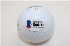 Hideki Matsuyama Signed Masters Logo Golf Ball Beckett