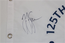 Champion JJ Spaun Signed 2025 US Open at Oakmont Embroidered Flag JSA ALOA